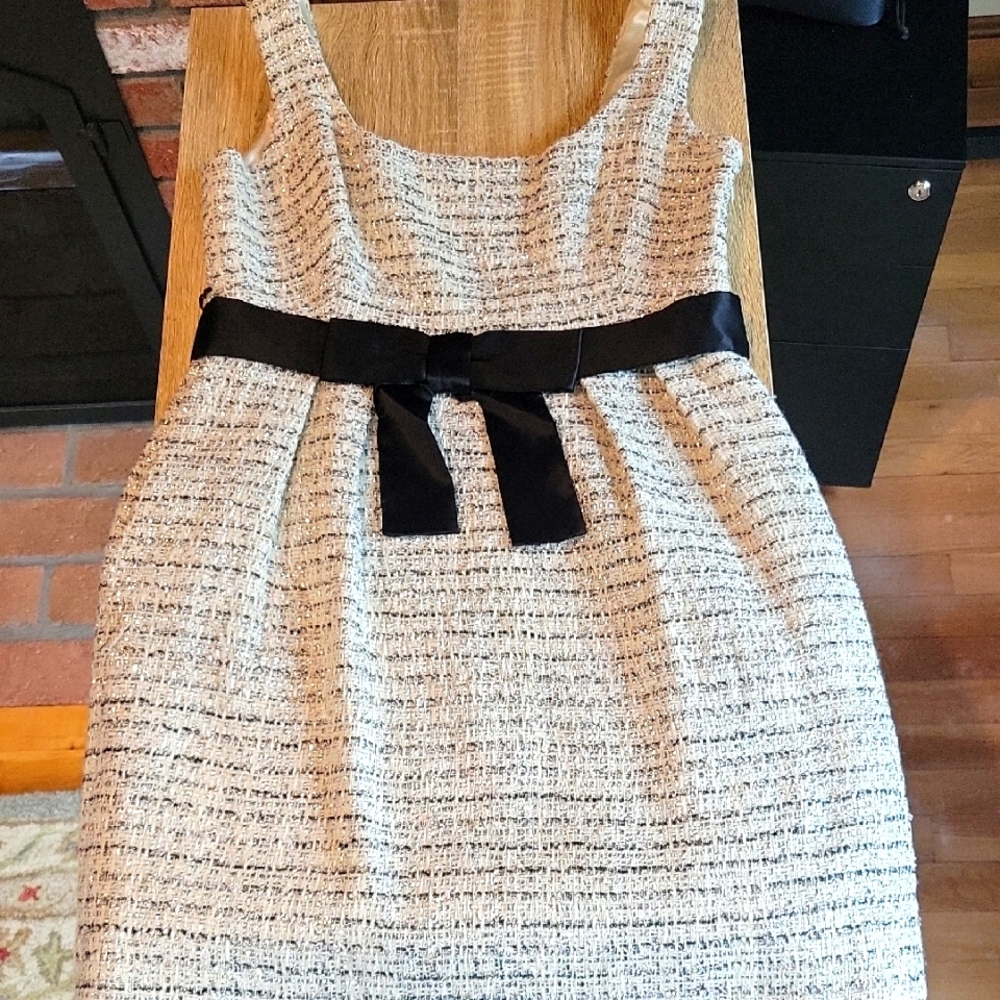 Milly Tweed Dress with Bow Belt